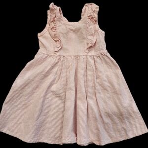 Monica and Andy 2t Seersucker Pink Dress 100% Organic Cotton